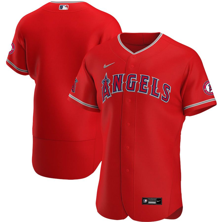 Mens Los Angeles Angels Nike Red Alternate Authentic Team MLB Jerseys->los angeles angels->MLB Jersey